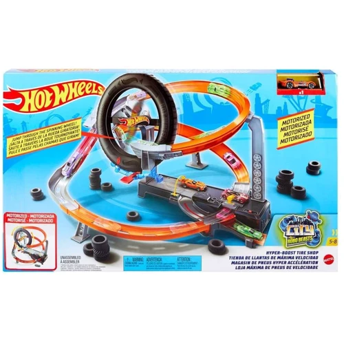 Ігровий набір Hot Wheels Гонки у шиномонтажній GJL16: Тип петля с трамплином
