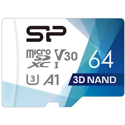 Карта памяти Silicon Power 64GB microSDXC U3 A1 V30 Superior Color + adapter (SP064GBSTXDU3V20AB)