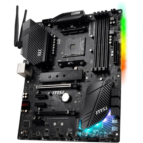 MSI B450 GAMING PRO CARBON MAX WIFI: Разъемы на плате SATA 3.0, M.2