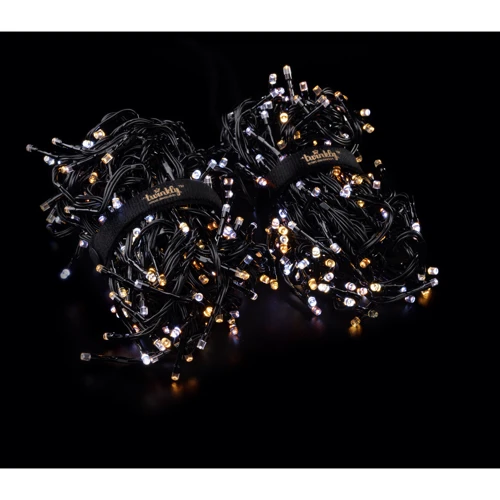 Smart LED Гирлянда Twinkly Cluster AWW, 400, Gen II, IP44 кабель черный: Длина, м 6