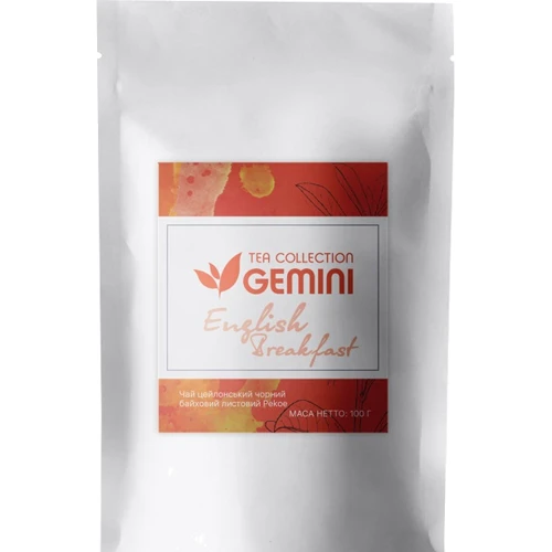 Чай Gemini черный Tea Collection Английский завтрак 100 г (5000000039470)