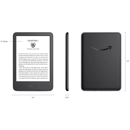 Электронная книга Amazon Kindle 11th Gen. 2022 Denim 16Gb: Текстовые форматы Kindle Format 8 (AZW3), Kindle (AZW), TXT, PDF, unprotected MOBI, PRC natively; HTML DOC, DOCX, JPEG, GIF, PNG, PMP through conversion