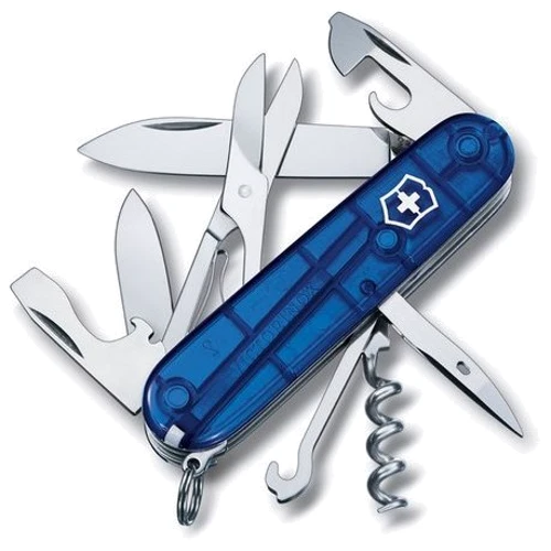 Мультитул Victorinox Climber 91мм/14предметов/синий-прозрачный (1.3703.T2)