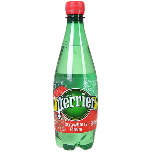 Вода слабоминерализованная Perrier газированная с ароматом клубники 0.5 л (7613036677059)