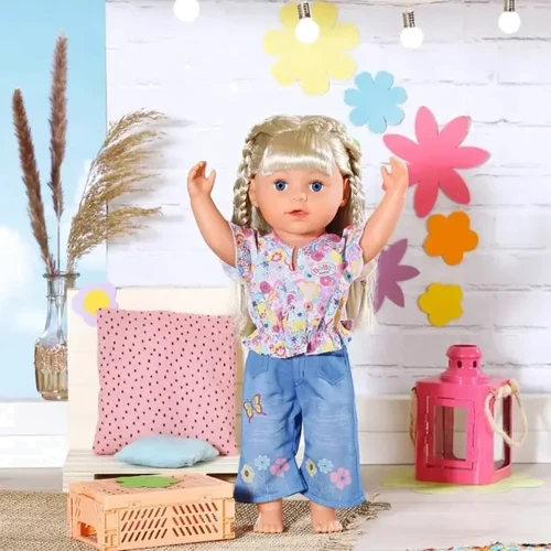 Одяг для ляльки Baby Born Квітковий джинс 43 см (832677) фото 3