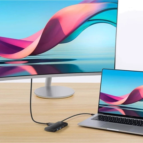 Адаптер Baseus Adapter Lite USB-C to USB-C+HDMI+2xUSB3.0+SD Black (WKQX050001) фото 7