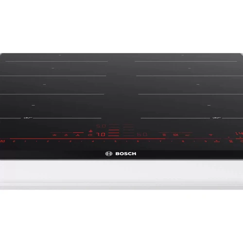Варильна поверхня електрична Bosch PXX675DV1E: Розташування панелі спереду