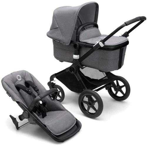 Универсальная коляска 2 в 1 Bugaboo Fox 3 Black/ Grey Melange/ Grey Melange фото 7