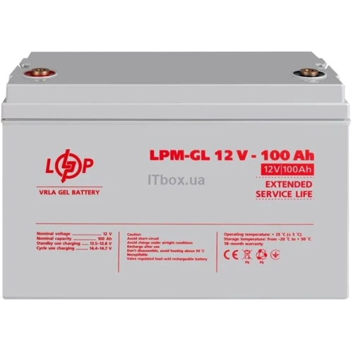 Гелевый аккумулятор LogicPower LPM-GL 12V 100 Ah