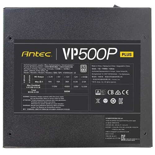 Блок питания Antec VP500P Plus 500W (0-761345-11651-0): Вентилятор задней стенки 120мм