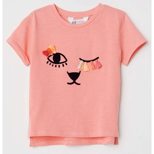 Футболка H&M 6101117 110-116 см коралловая