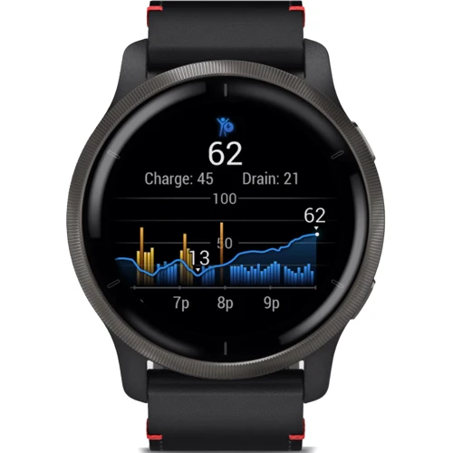 Смарт-часы Garmin Venu 2 Slate Stainless Steel Bezel with Black Case and Leather Band (010-02430-21): Интерфейсы подключения Bluetooth , ANT +