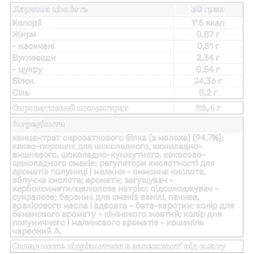 Протеин Trec Nutrition Whey 100 30 g / 1 serving / peanut butter: Вид Сывороточные