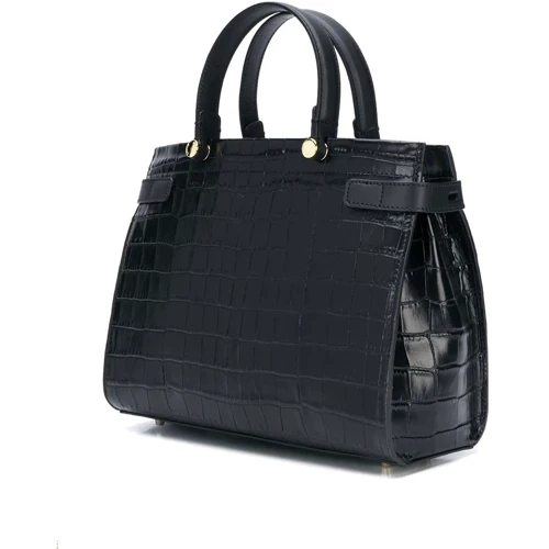 Женская сумка тоут Furla Lady M M Tote Bawc01l черная (BAWC01LKO0000O6000): Фактура Тиснение, Матовая