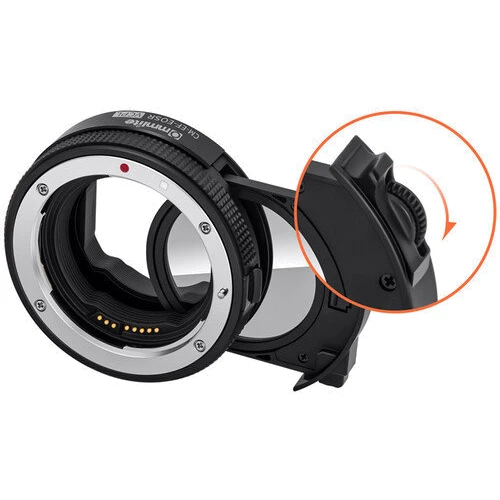 Адаптер для крепления объектива Commlite CM-EF-EOSR VCPL AF Mount Adapter from EF/EF-S Lens to EOSR/RF Camera with Variable CPL фото 4
