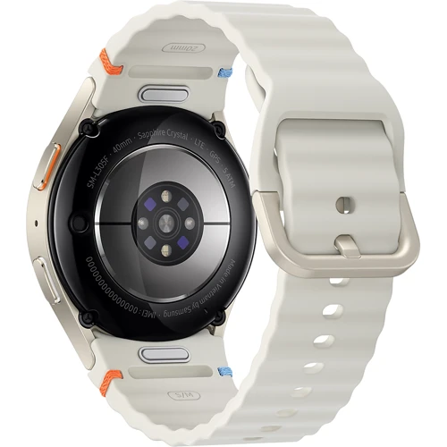 Смарт-часы Samsung Galaxy Watch 7 40mm LTE Cream with Cream Sport Band (SM-L305FZEA): Особенности Гибридные, Функция звонка, Металлический корпус, Динамик (громкая связь), Встроенный микрофон, Возможность ответа на сообщения, Влагозащищенные, С сапфировым стеклом, Большой экран, Барометр