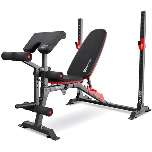 Скамья для жима и пресса Hop-Sport HS-1095 с партой Скотта, со штангой Premium 59 кг (00-G00000162): Вид применения домашний