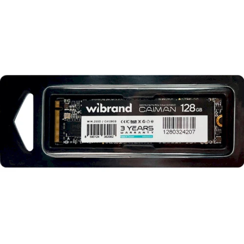 Wibrand Caiman 128GB M.2 NVMe (WIM.2SSD/CA128GB): Объем 128 ГБ