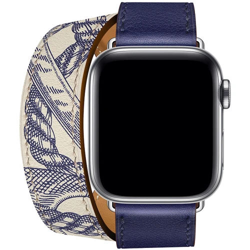 Аксессуар для Watch Apple Hermès Double Tour Band Encre/Béton (MX2T2) for Apple Watch 38/40mm: Совместимость Apple Watch 40mm, Apple Watch 38mm