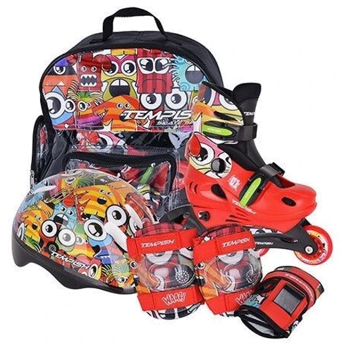 Роликовые коньки Tempish MONSTER Baby skate (компл)/30-33 раздвижные (1000000005/30-33): Расположение колес in-line