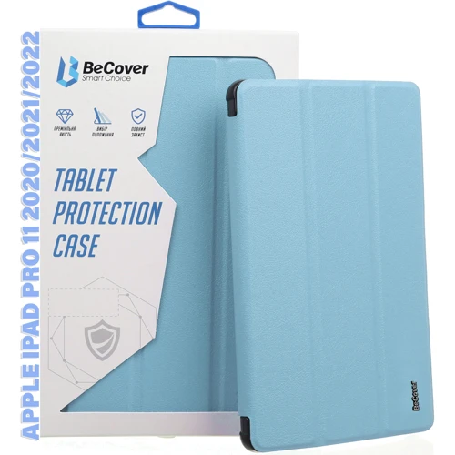 Аксессуар для iPad BeCover Tri Fold Soft TPU with Pencil mount Light Blue for iPad Pro 11 (2018-2022) (711112) фото 5
