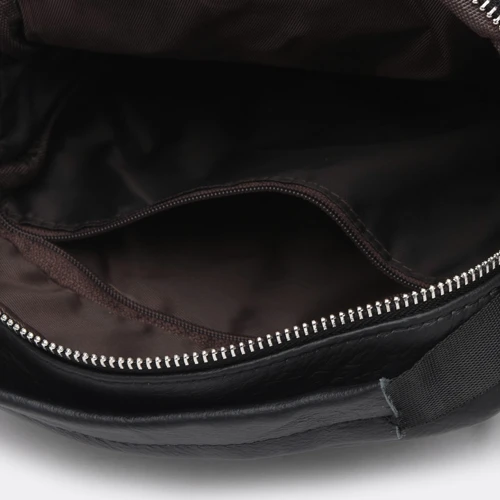 Мужская сумка через плечо Keizer черная (k16019-black): Фактура Гладкая, Матовая