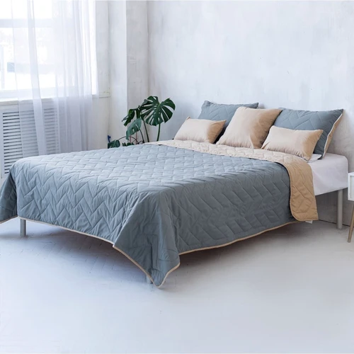 Покривало Sonex Bora Bora двостороннє 220x240 см + наволочка 50x70 см (2 шт.) коричневий/сірий (SO102399)