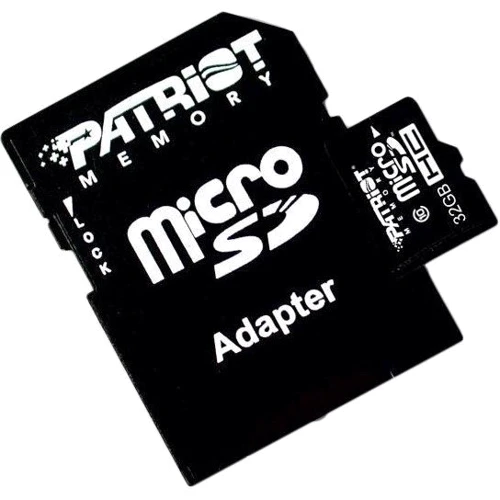 Карта памяти Patriot 32GB microSDHC Сlass 10 UHS-I U1 + adapter (PSF32GMCSDHC10)