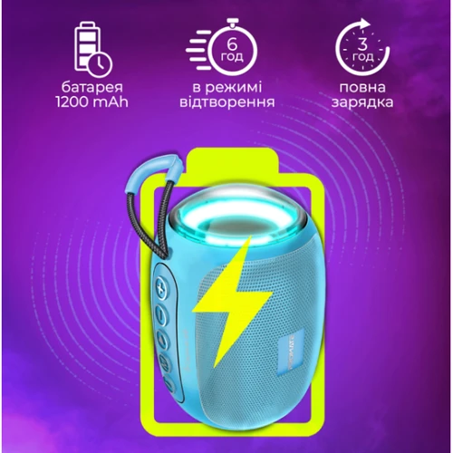 Акустика Promate Capsule-3 Blue (capsule-3.blue): Подключение беспроводное / проводное