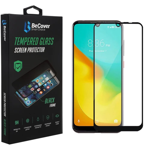 Аксессуар для смартфона BeCover Tempered Glass Black for ZTE Blade A51 / A71 (706670)