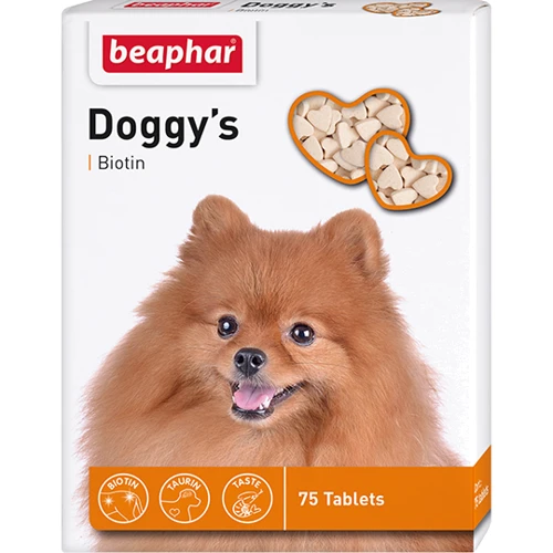Вітаміни для собак Beaphar Doggy's Biotin з біотином 75 таблеток (12507)