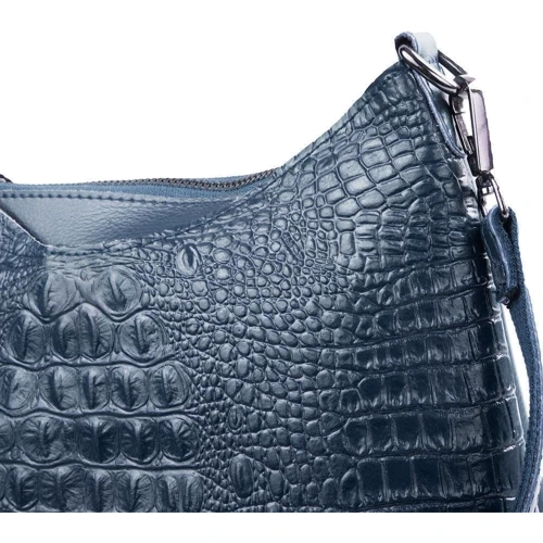Женская сумка мешок Valiria Fashion синяя (ODA8200-6): Фактура Тиснение, Матовая