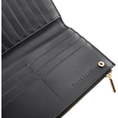 Женский кошелек Smith&Canova черный (FUL-26811-black): Формат кошелька Горизонтальный