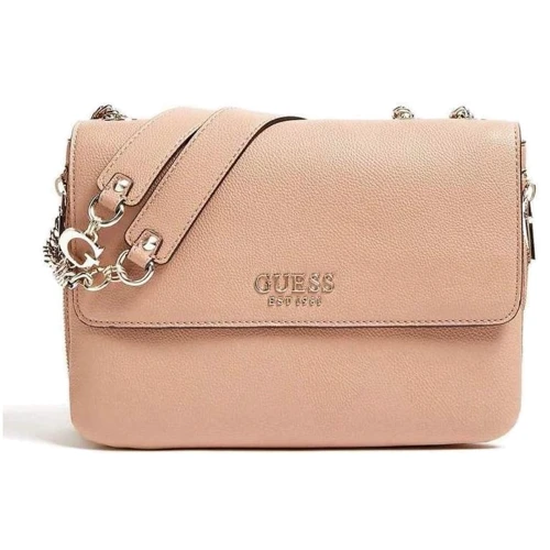 Жіноча сумка через плече Guess G Chain Convertible Xbody Flap темно-бежева (HWVG7739210-TAN)
