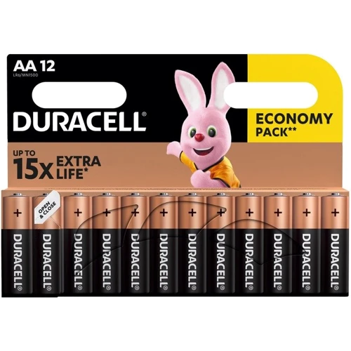 Щелочные батарейки Duracell AA MN1500 LR06 12 шт (5000394006546 / 81551275)