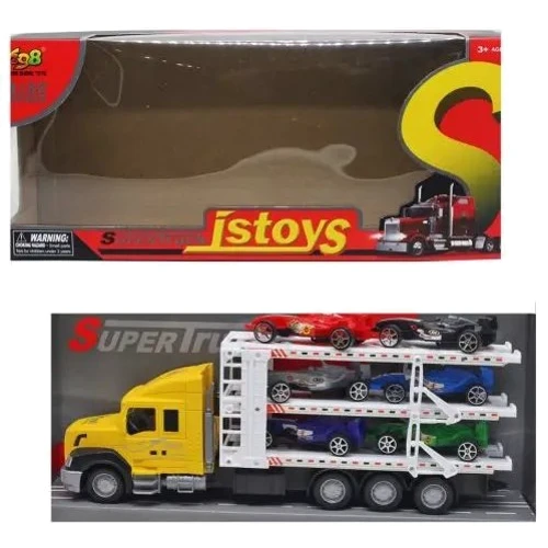 Автовоз Jian Sheng Toys инерционный с машинками, желтый (JS898-17B): Производитель Jian Sheng Toys