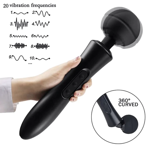 Вибромассажер BOSS of TOYS Massager Ultra Powerful Big USB Black 20 Function (BS2200010)