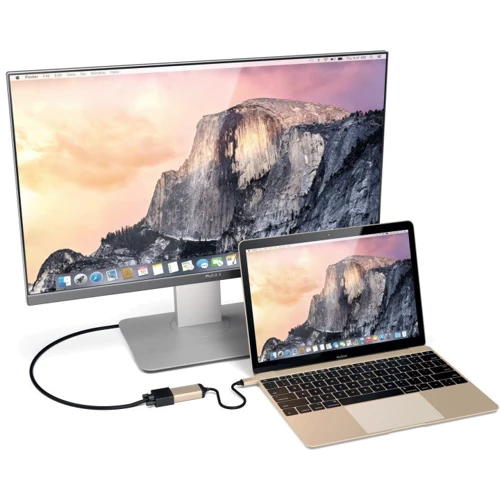 Адаптер Satechi Adapter USB-C to VGA Gold (ST-TCVGAG) фото 4