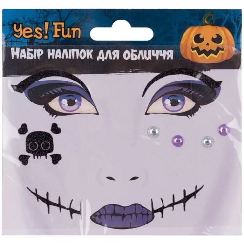 Набор стикеров для лица Yes! Fun Хэллоуин Мистический Хэллоуин глиттер (973668)
