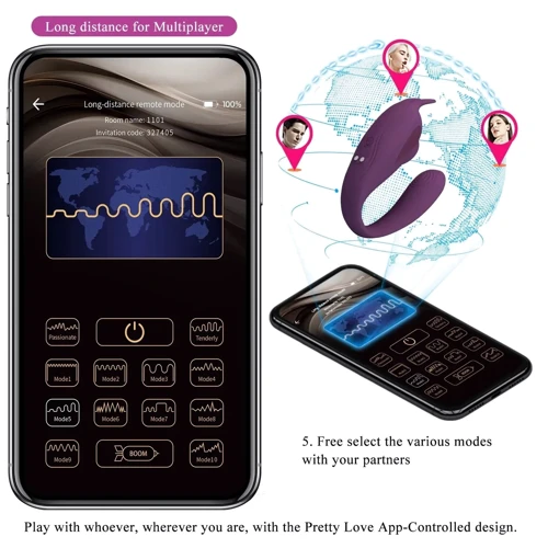 Смарт вибратор LYBAILE Pretty Love Shey Mobile APP (BI-300077HP)