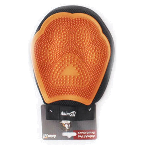 

Рукавица AnimAll Groom массажная для вычесывания шерсти оранжевая Mg 9608