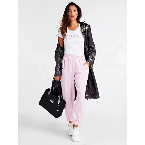 Женская сумка тоут Guess Matrix Elite Carryall черная (HWVG7740230-BLA): Тип ручки На цепочке, Длинная ручка, С двумя ручками