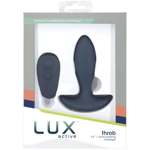 Анальная пробка Lux Active Throb Anal Pulsating Massager с пульсацией и пультом управления