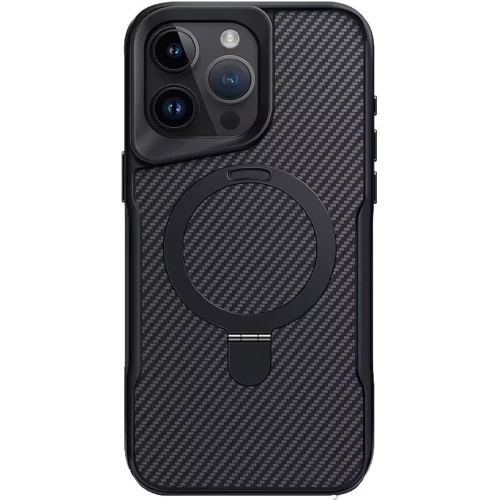 Чохол для iPhone Mobile Case TPU+PC Metal Buttons with MagSafe Carbon Black for iPhone 14 Pro фото 5