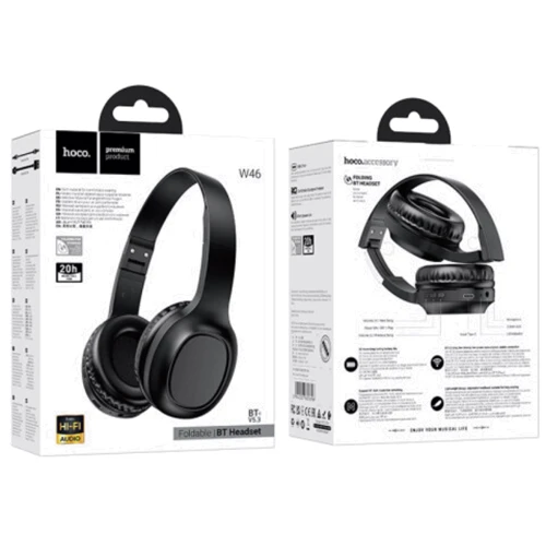 Наушники Hoco W46 Charm Black: Дополнительно Совместимость с Apple, Совместимость с Android, TWS наушники