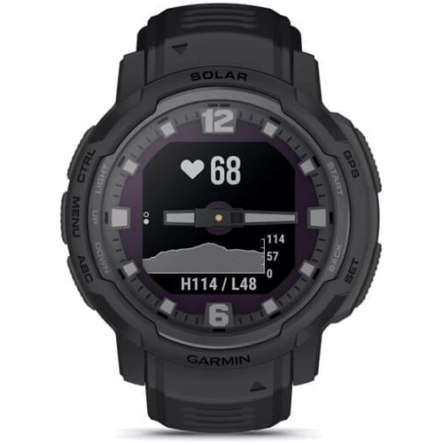 Смарт-часы Garmin Instinct Crossover Solar Tactical Edition Black (010-02730-00): Особенности Тактические, Гибридные, Бесконтактная оплата, С большой автономностью, Водонепроницаемые, Компас, Солнечная батарея