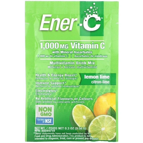 Ener-C Vitamin C, Multivitamin Drink Mix, Lemon Lime, 1.000 mg, 1 Packet, 9 g (CN6133-4)