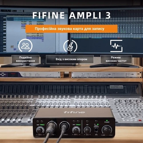 Аудиоинтерфейс Fifine Ampli 3: Интерфейсы Jack (6.3 мм)