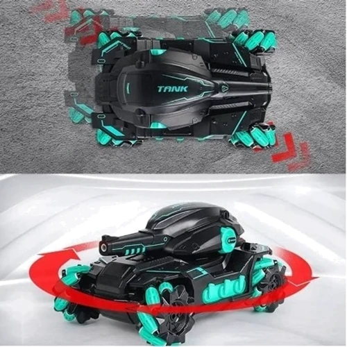Танк на радіокеруванні: стріляє орбізами, пульт управління та браслет, звук, світло (2 кольори) (HD 3988)