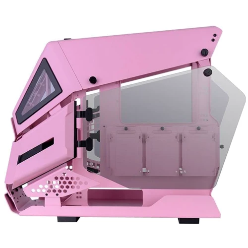 Корпус Thermaltake AH T200 Pink (CA-1R4-00SAWN-00): Материал передней панели сталь и закалённое стекло